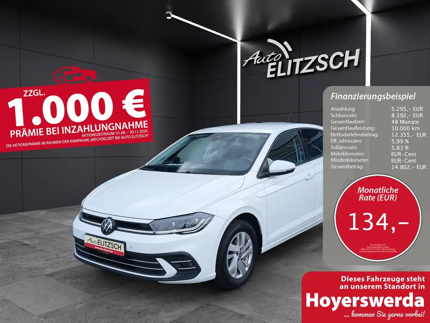 Volkswagen Polo TSI Style Matrix Navi AID ACC PDC SH LM Weiß - 1