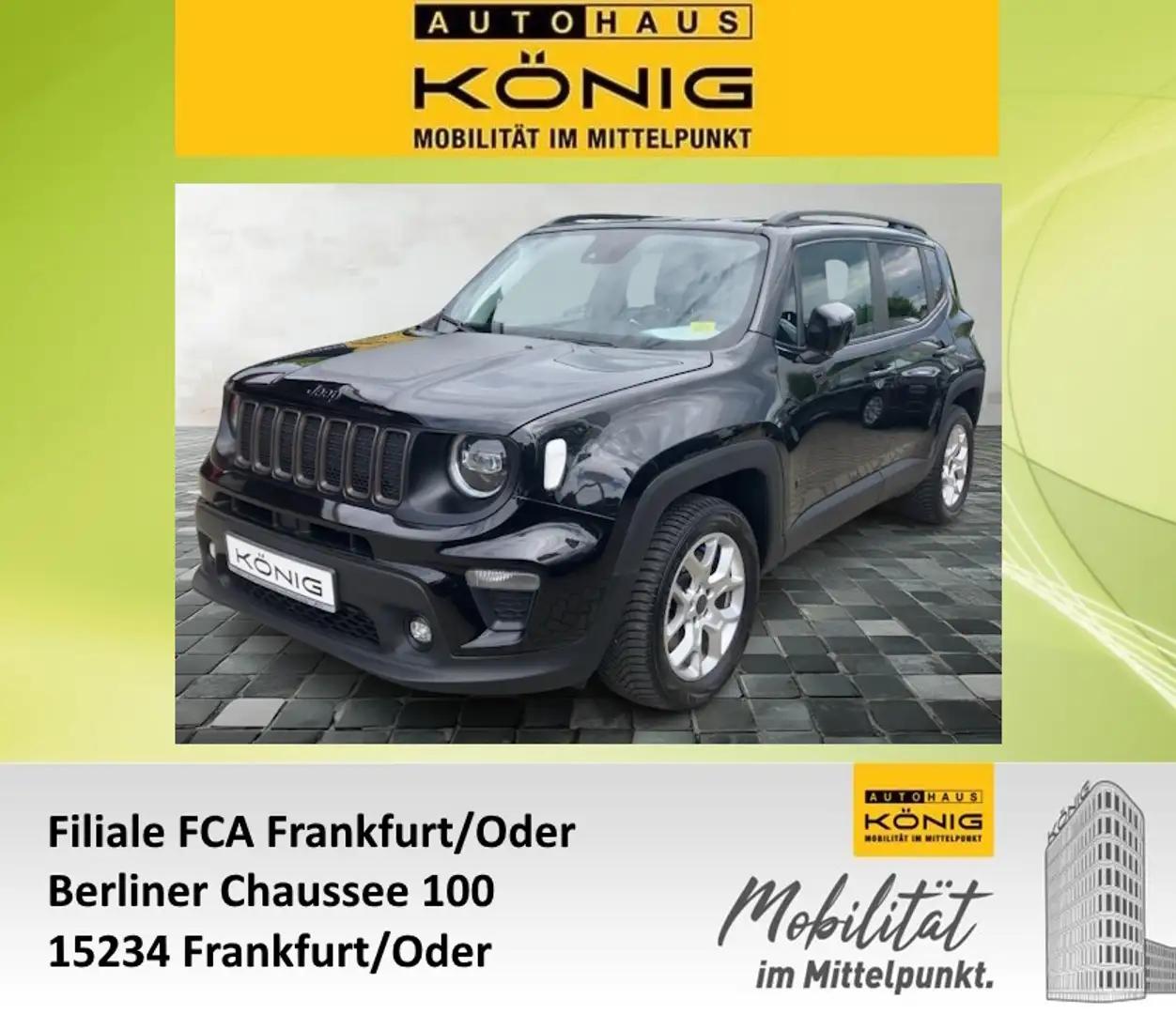 Jeep Renegade 1.3 PHEV Up Automatik 4x4 Klima* Noir - 1