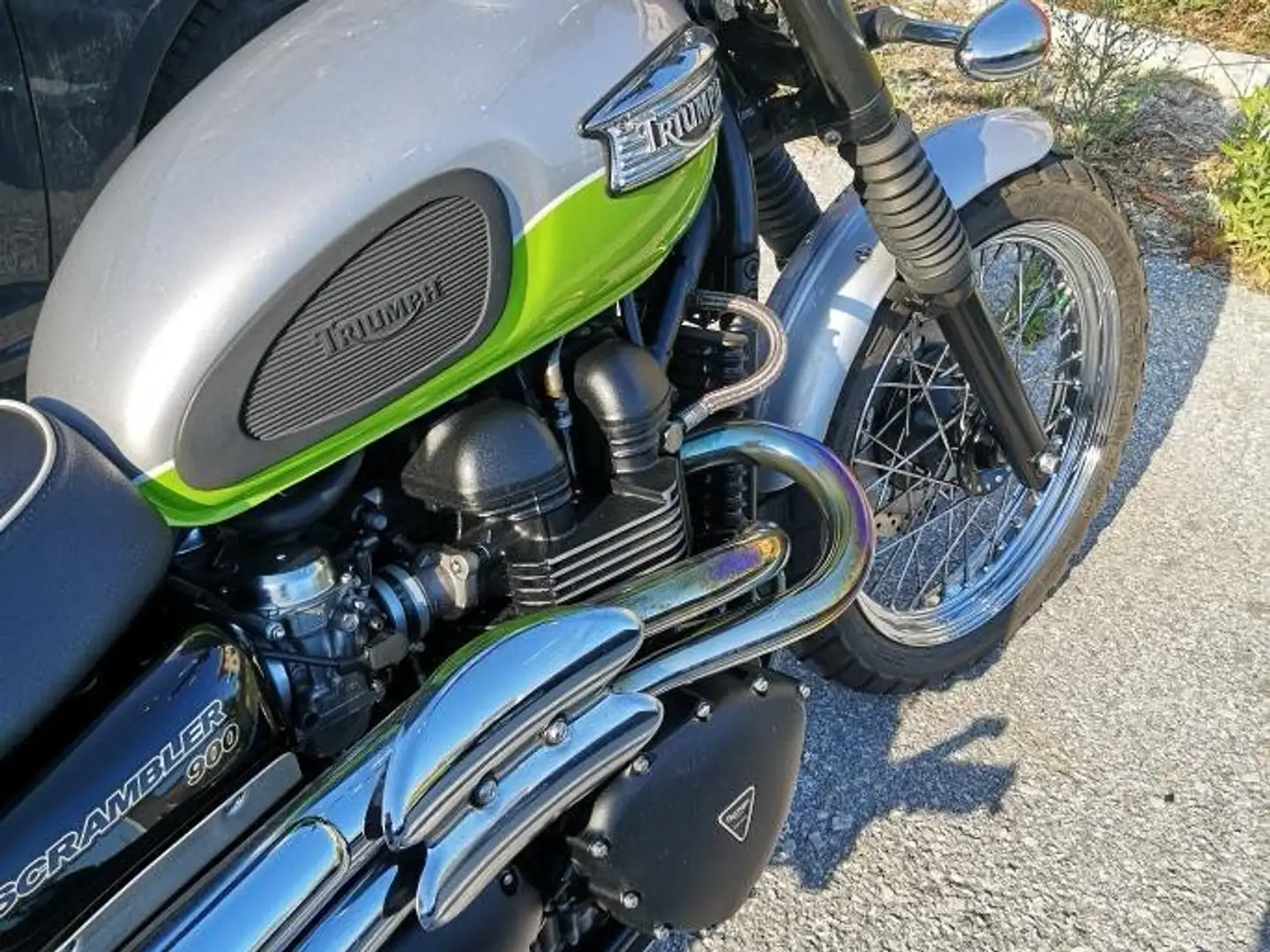 Triumph Scrambler double color Verde - 1