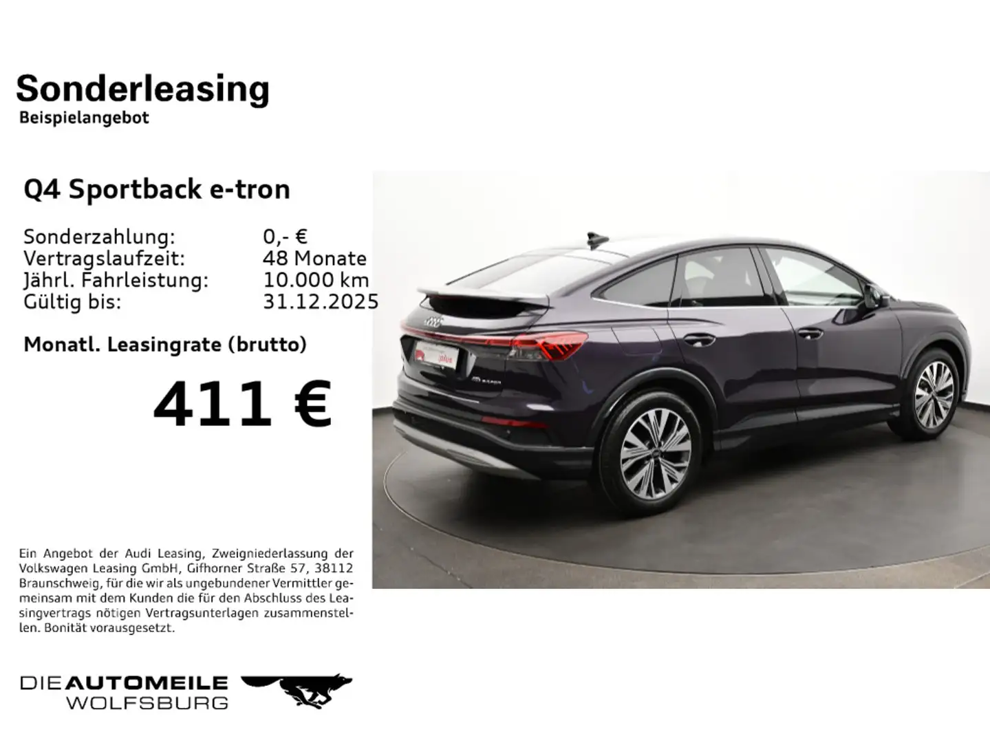 Audi Q4 e-tron Q4 Sportback 45 e-tron advanced AHK/LED/Glanz/Te Violett - 2