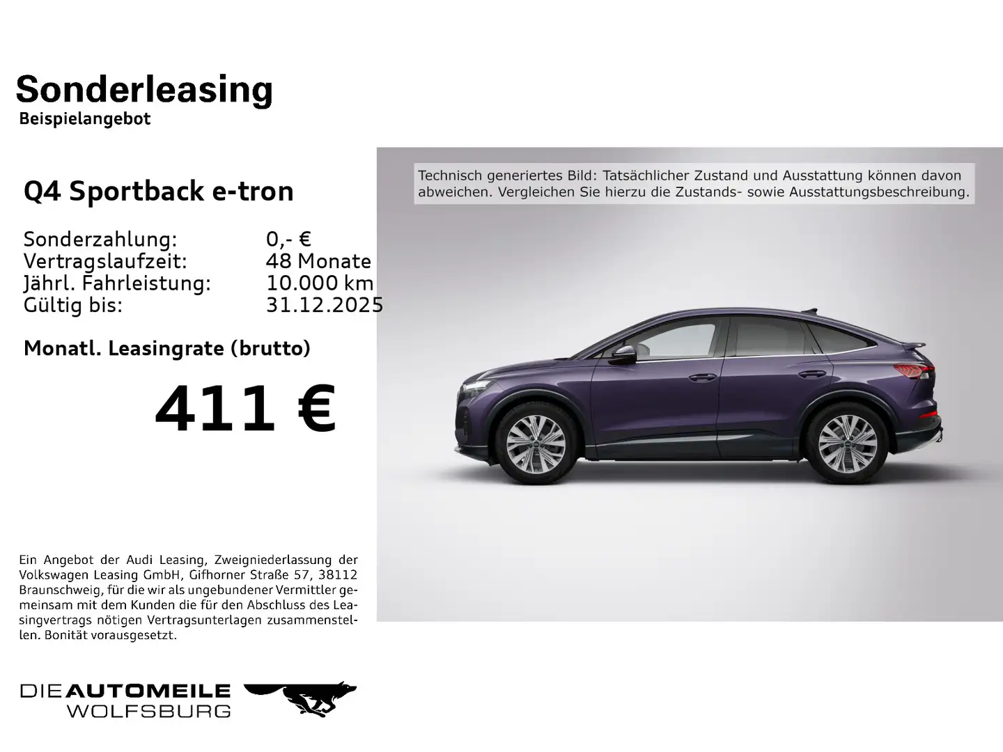 Audi Q4 e-tron Q4 Sportback 45 e-tron advanced AHK/LED/Glanz/Te Violet - 2