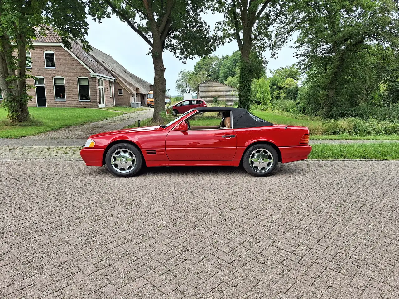 Mercedes-Benz SL 500 (1992) red with beige leather in lovely condition!, foto 9