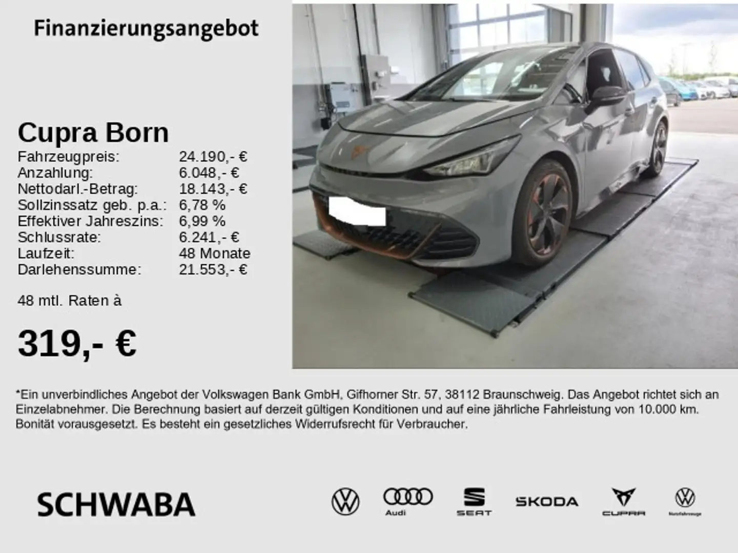 CUPRA Born Batt-Kap 62 kW/h LED*VIRTUAL*ACC*R-KAM*19" Grau - 1
