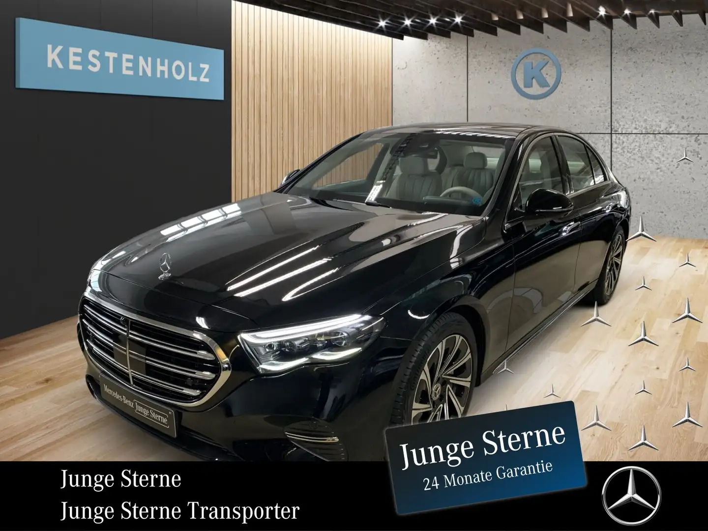 Mercedes-Benz E 200 E 200 4M Limousine *PANO*BURMESTER*DIST.*360°CAM Schwarz - 1