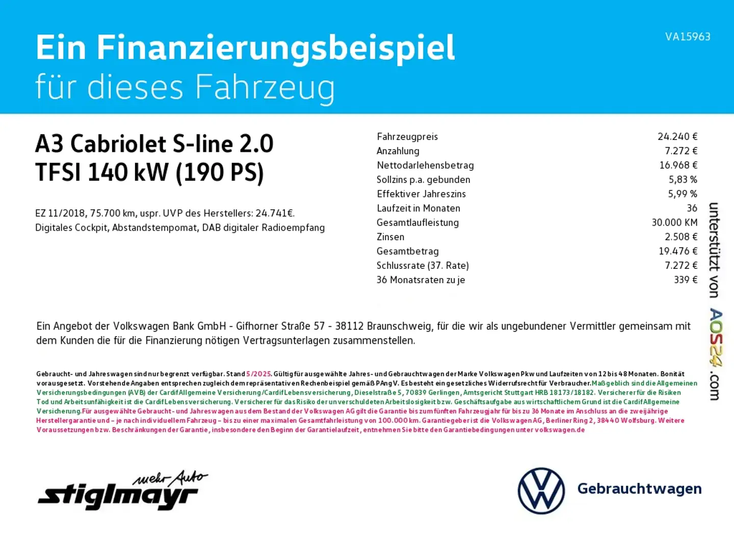 Audi A3 Cabriolet S-line 2.0 TFSI quattro ACC+AHK+B&O Blu/Azzurro - 2