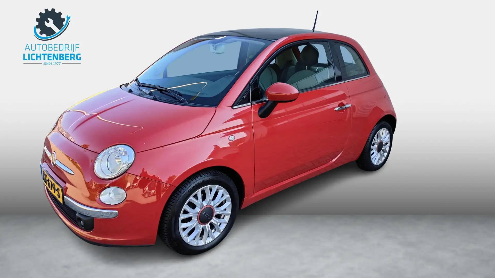 Fiat 500 1.2 Lounge Airco / Panodak / PDC Rood - 1