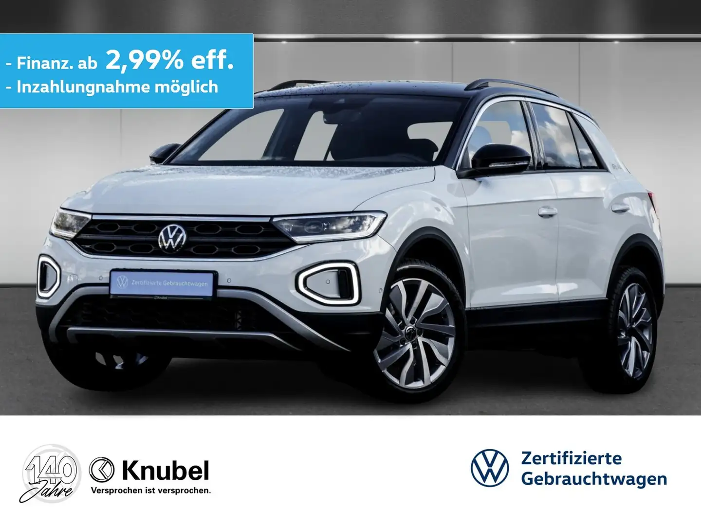 Volkswagen T-Roc GOAL 2.0 TDI DSG LED+ Navi AHK TravelAss. Keyless Weiß - 1