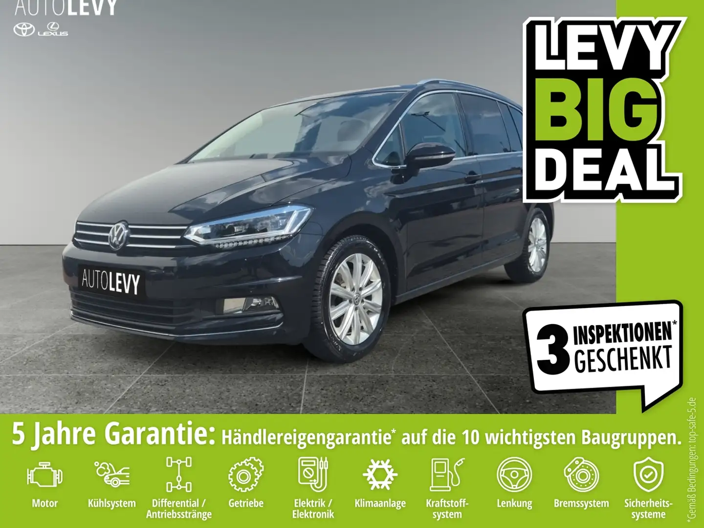 Volkswagen Touran 1.8 TSI BMT Highline *LED*Soundsystem* Schwarz - 1