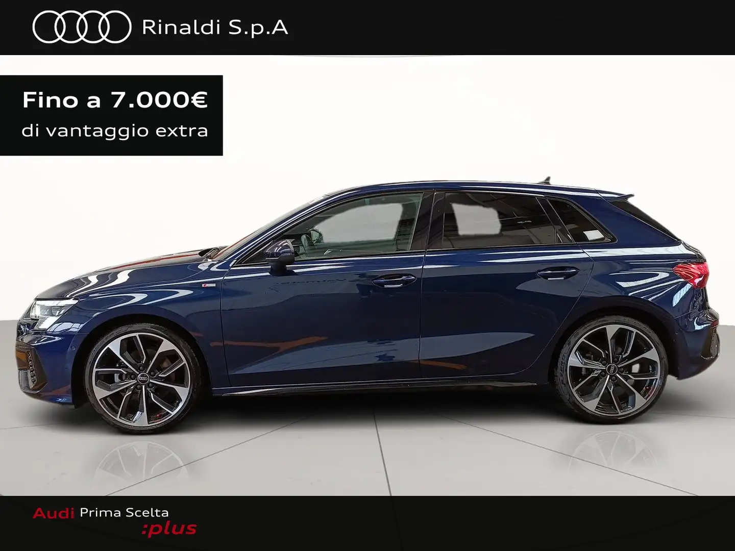 Audi A3 sportback 40 2.0 tdi s line edition quattro s-tron Bleu - 2