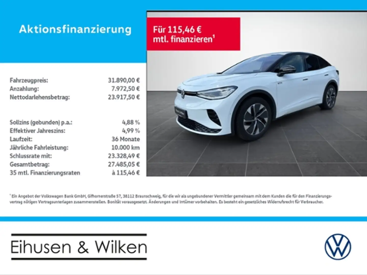 Volkswagen ID.5 GTX+W-PUMPE+AHK+MATRIX+SHZ+ Weiß - 1