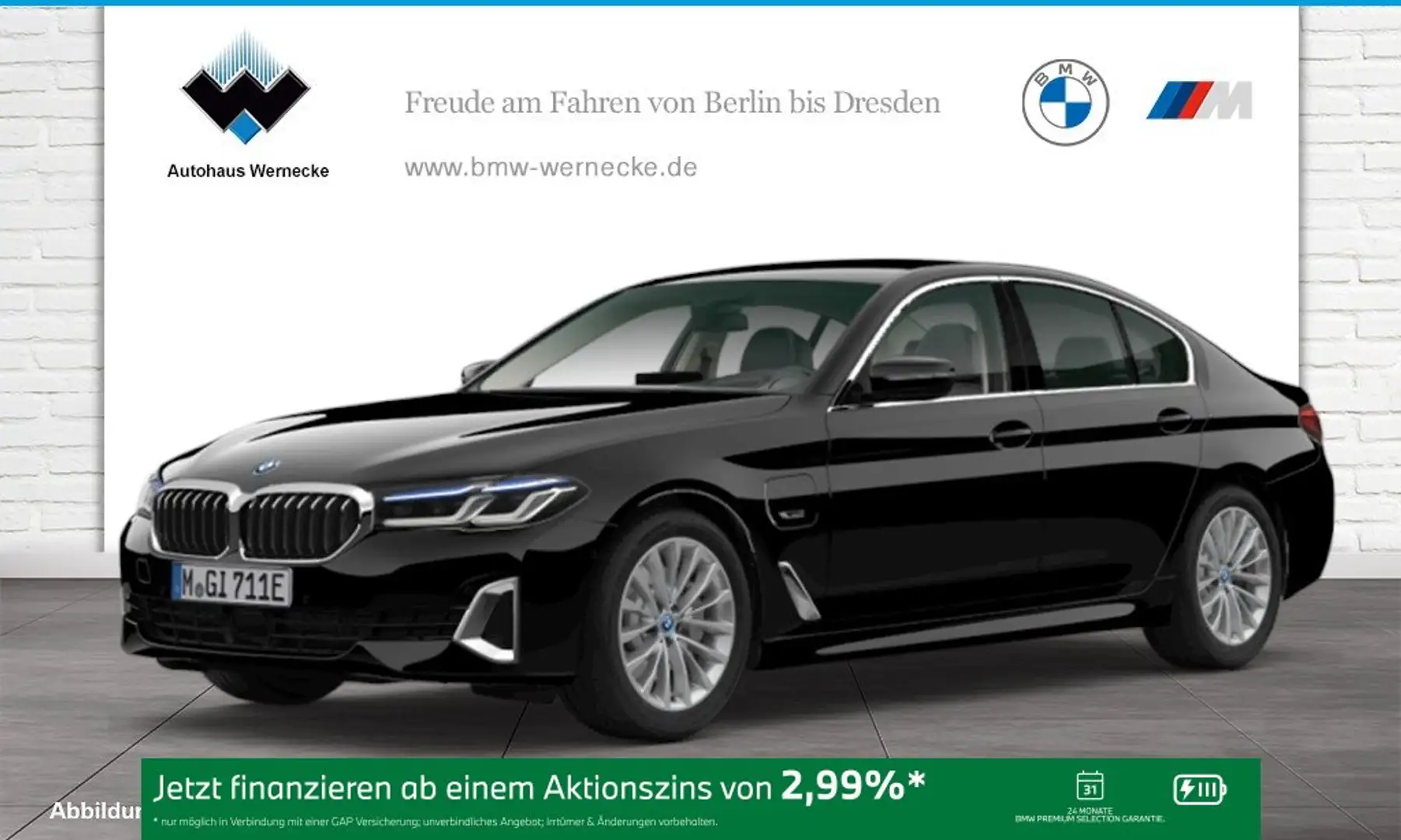 BMW 520 e Limousine Head-Up HiFi DAB WLAN Komfortzg. Noir - 1