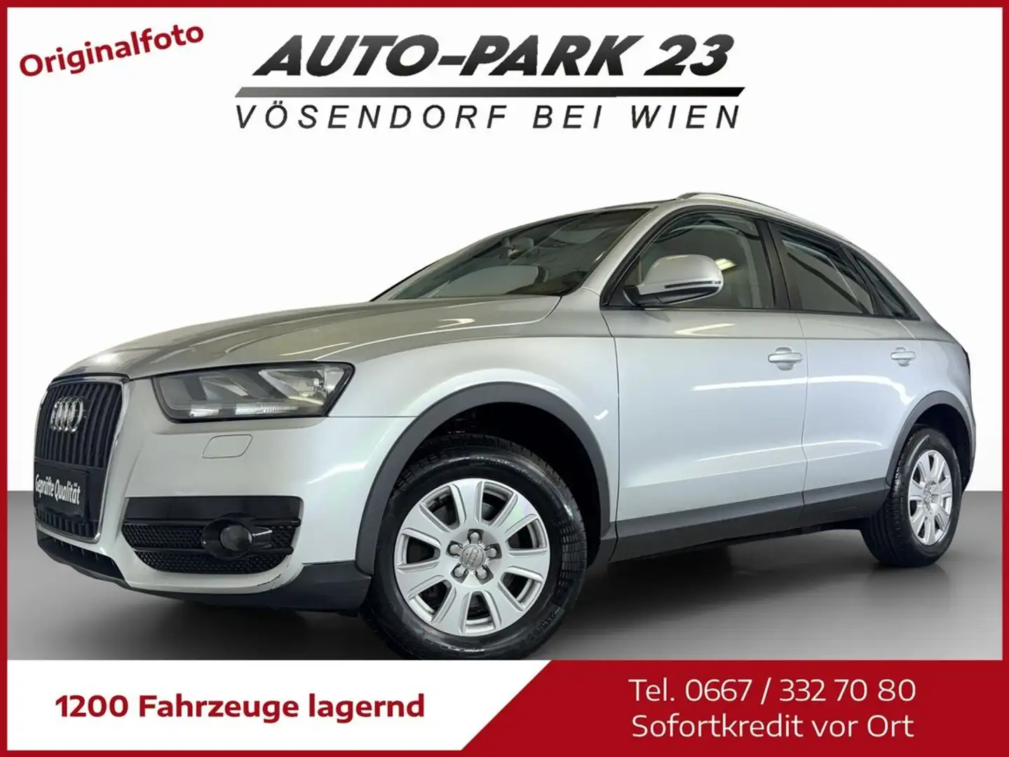 Audi Q3 2,0 TDI**LEDER*NAVI*NEUES-PICKERL 5/2027*MOD2014 Silber - 1