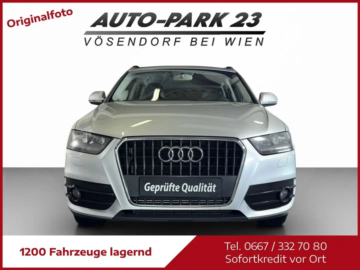 Audi Q3 2,0TDI*LEDER*NAVI*PICKERL 5/2027*MOD2014 Silber - 2