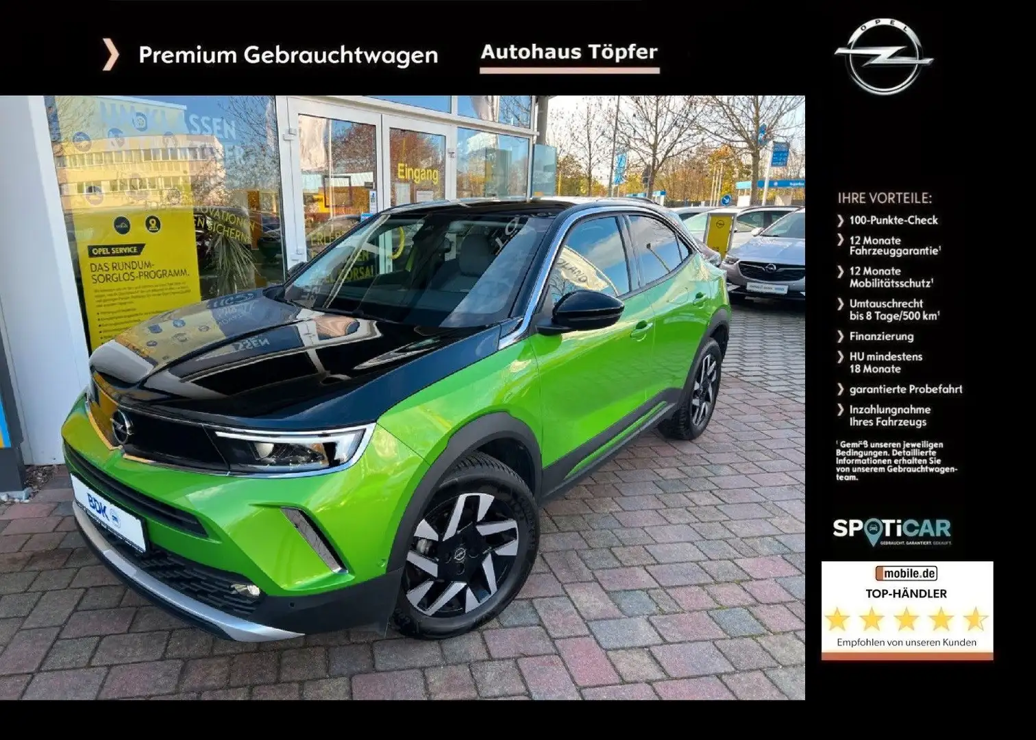 Opel Mokka "Premium Eleganc"Automatik aus 1Hand (Opel) Grün - 1