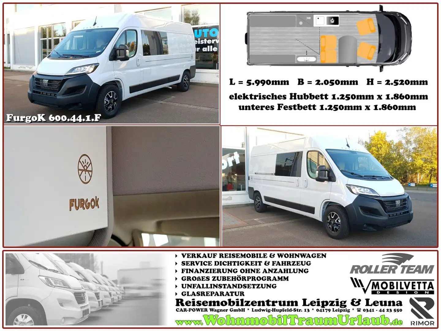 Fiat FurgoK 600 Landsberg*KLIMA*Autark*SOFORT* Weiß - 1