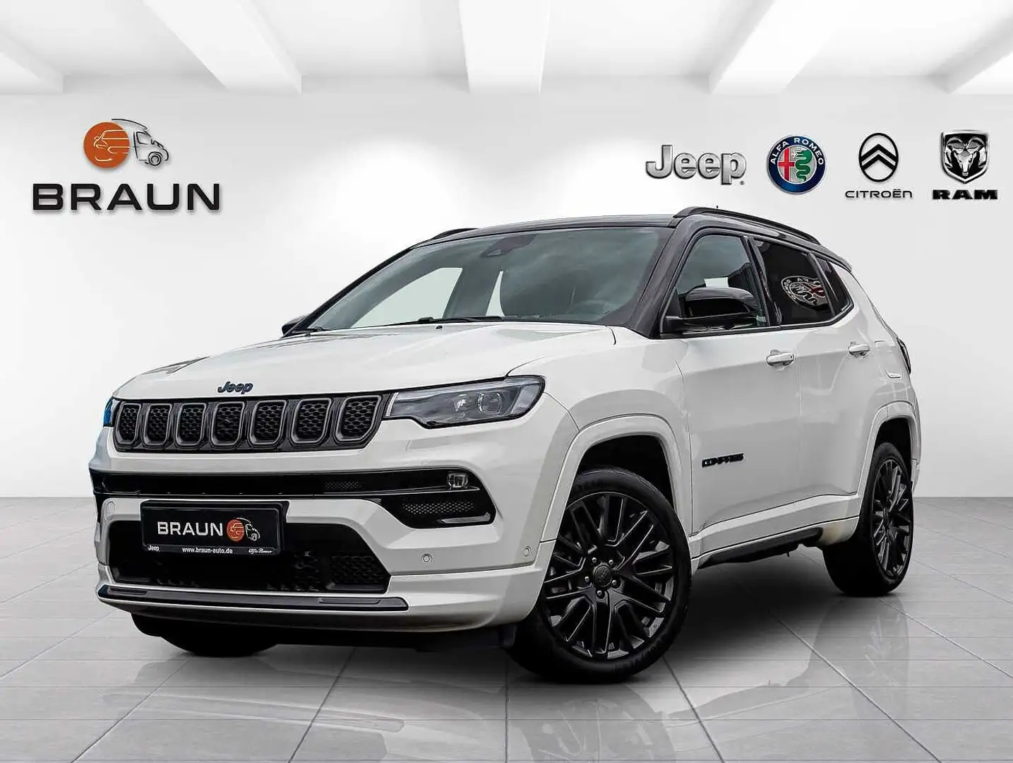 Jeep Compass PHEV 'S' 4Xe Leder/Panorama/Navi Blanc - 1