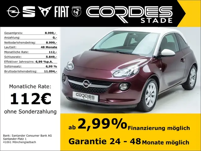 Opel Adam Jam 1.2 Allwetterreifen Bluetooth Multifunktionsle