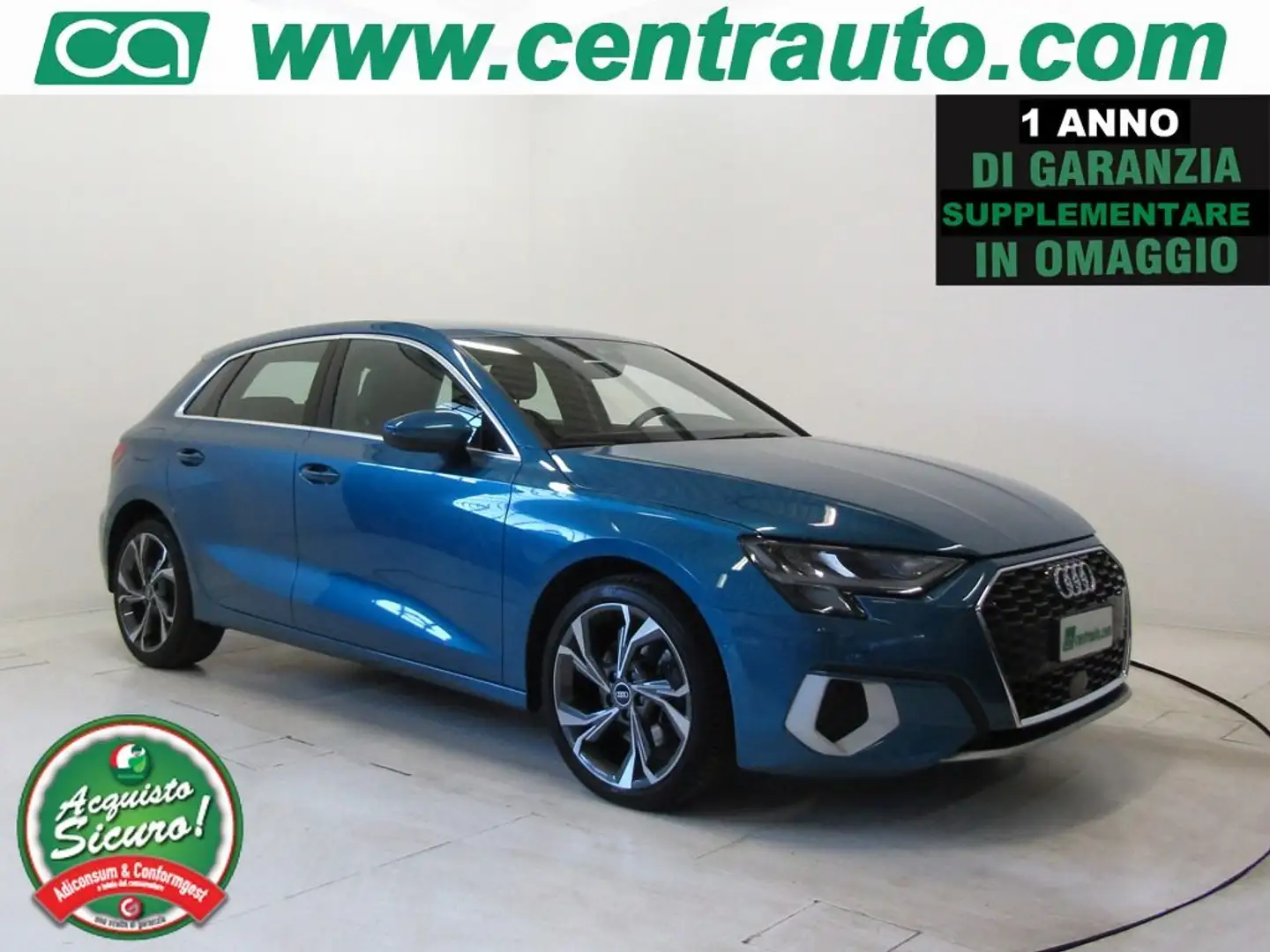 Audi A3 SPB 35 1.5 TFSI S tronic Advanced 5P MHEV Blu/Azzurro - 1