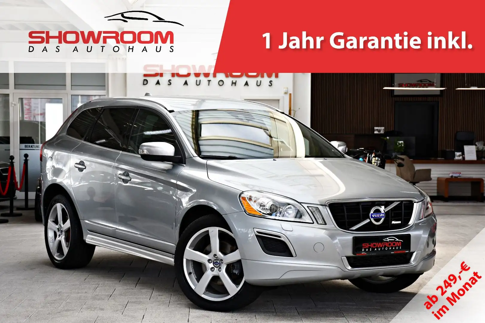 Volvo XC60 R-Design AWD Navi Shz PDC AHK 2000 kg Silber - 1