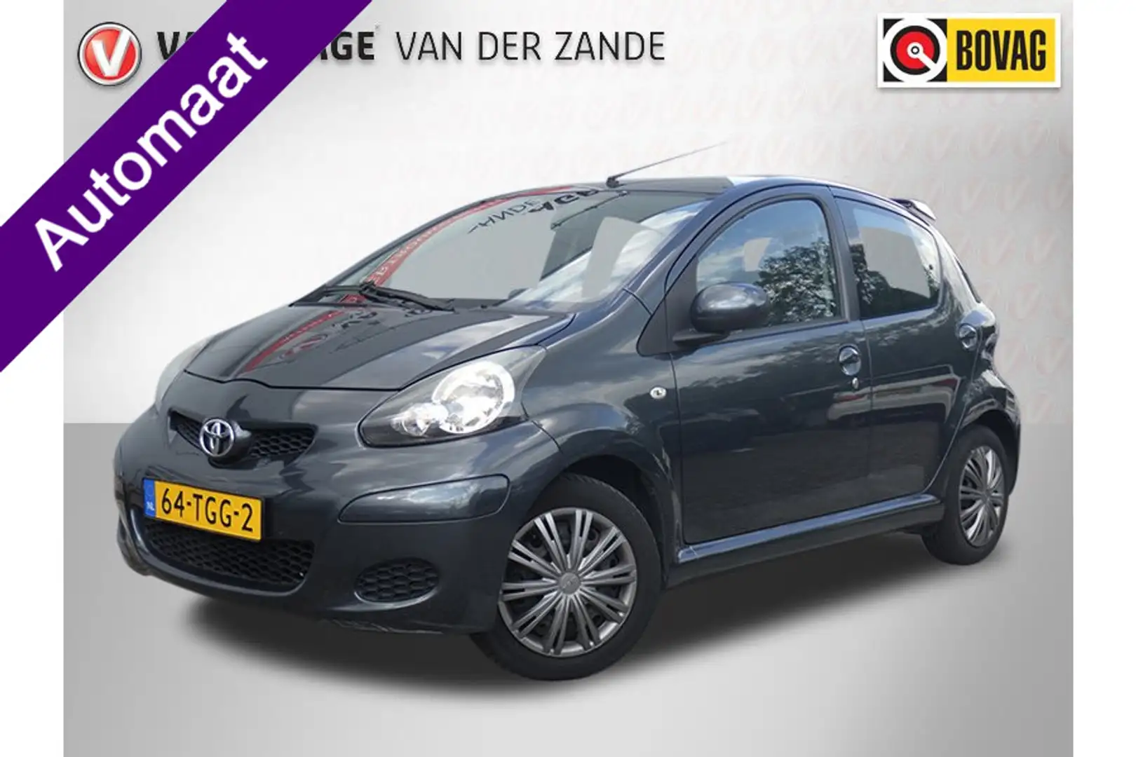 Toyota Aygo 1.0-12V AUTOMAAT Comfort Navigator, Airco, 5DRS,NA Grijs - 1