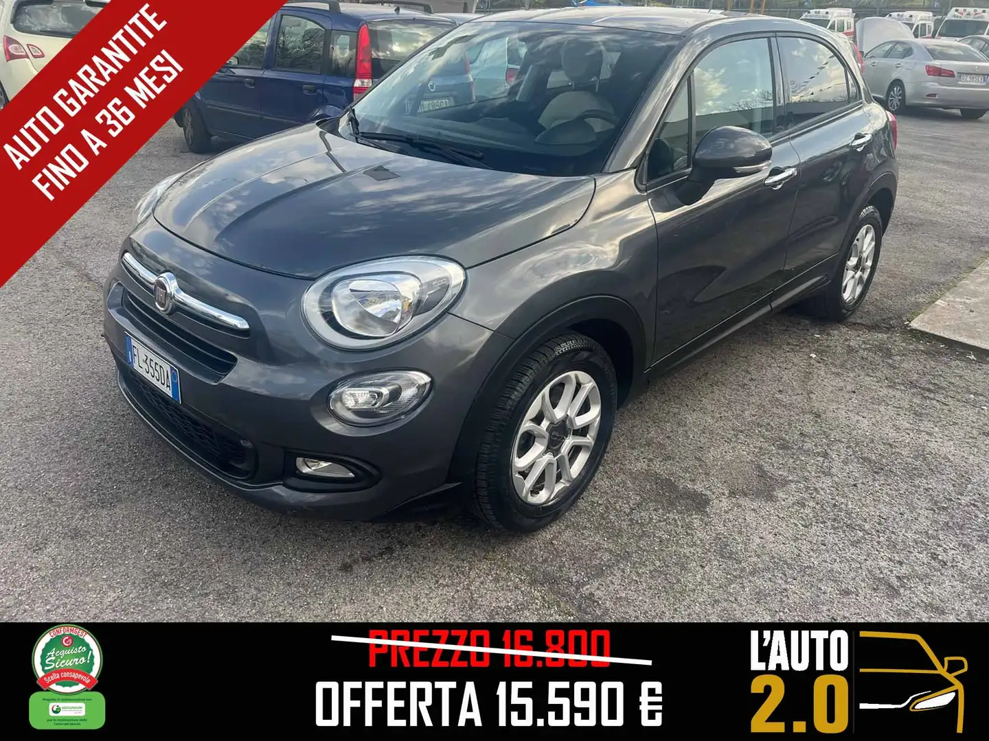 Fiat 500X 500X 1.6 mjt Business 4x2 120cv dct my17 Gris - 1