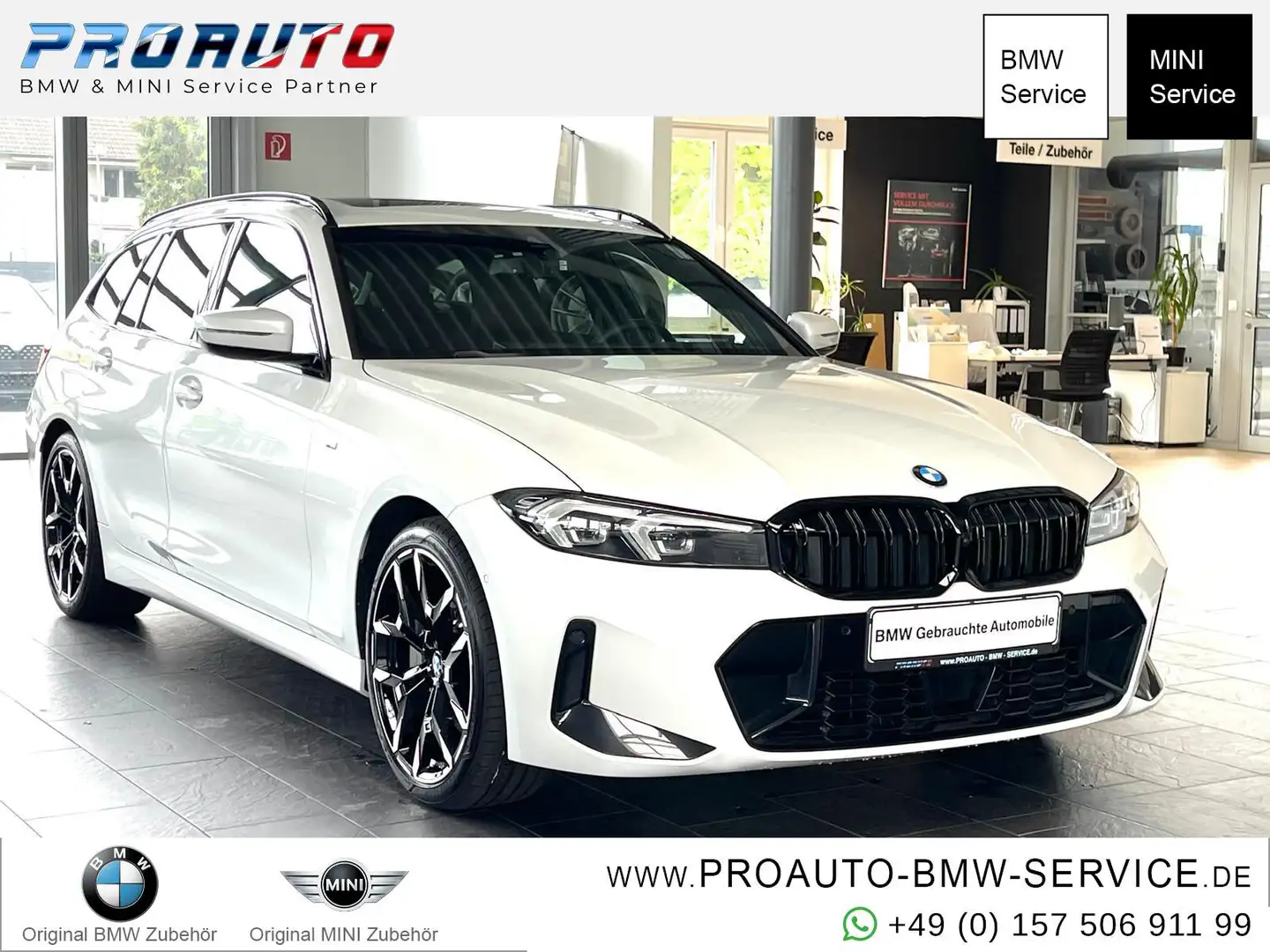 BMW 330 i xDrive M Sport Tour. HUD/Pano/AHK/ACC/360° Weiß - 1
