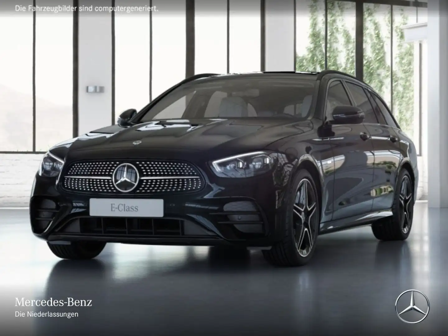 Mercedes-Benz E 300 de T AMG+NIGHT+PANO+MULTIBEAM+FAHRASS+KAMERA Schwarz - 2