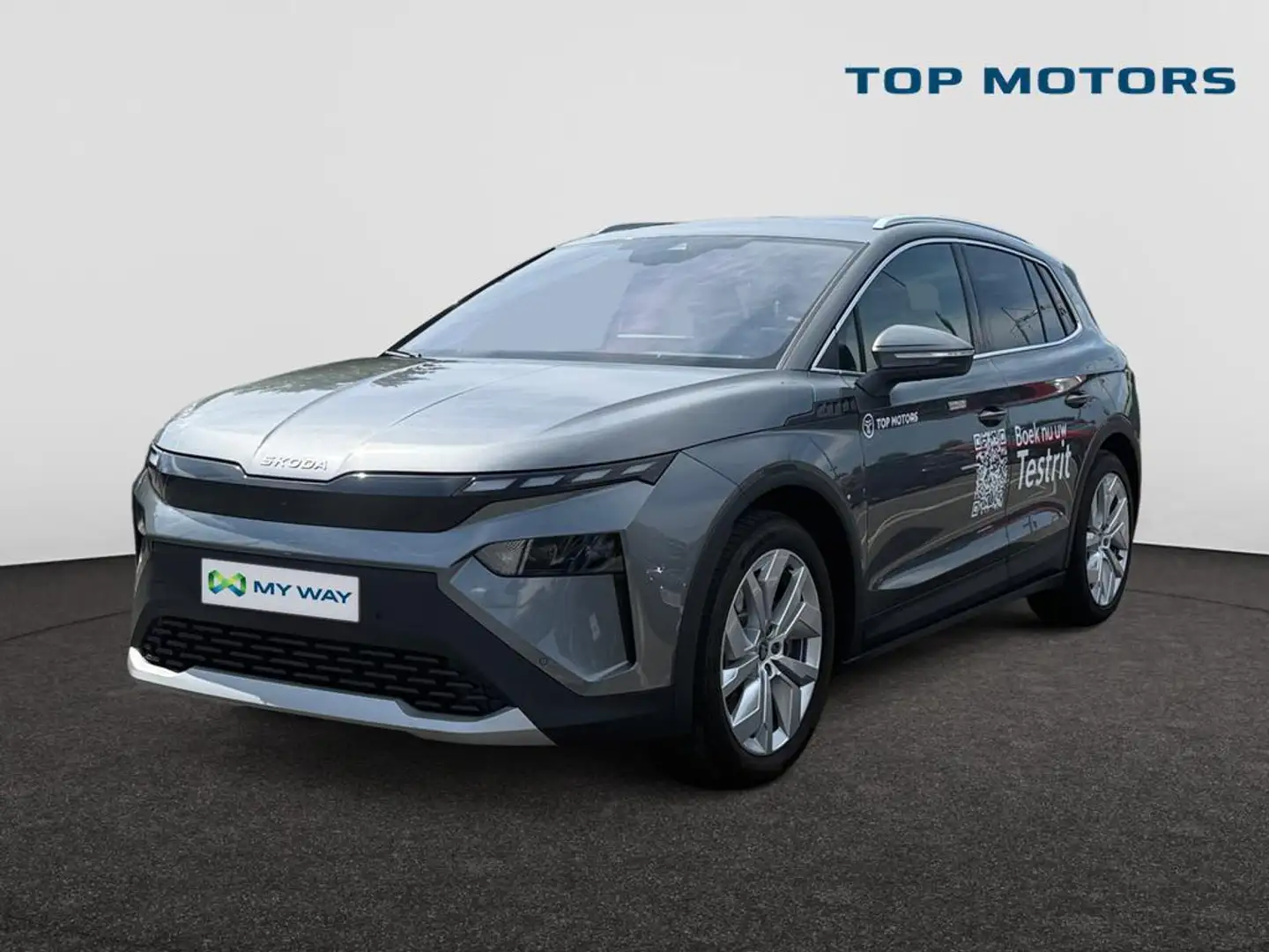 Skoda Elroq *DIRECTIEWAGEN*82kWh 286pk*CORPORATE*MATRIX*20"HEAD-UP DISP*CANTON*ZETELVERWARMING VR*ELEKTR KOFFER* Gris - 1