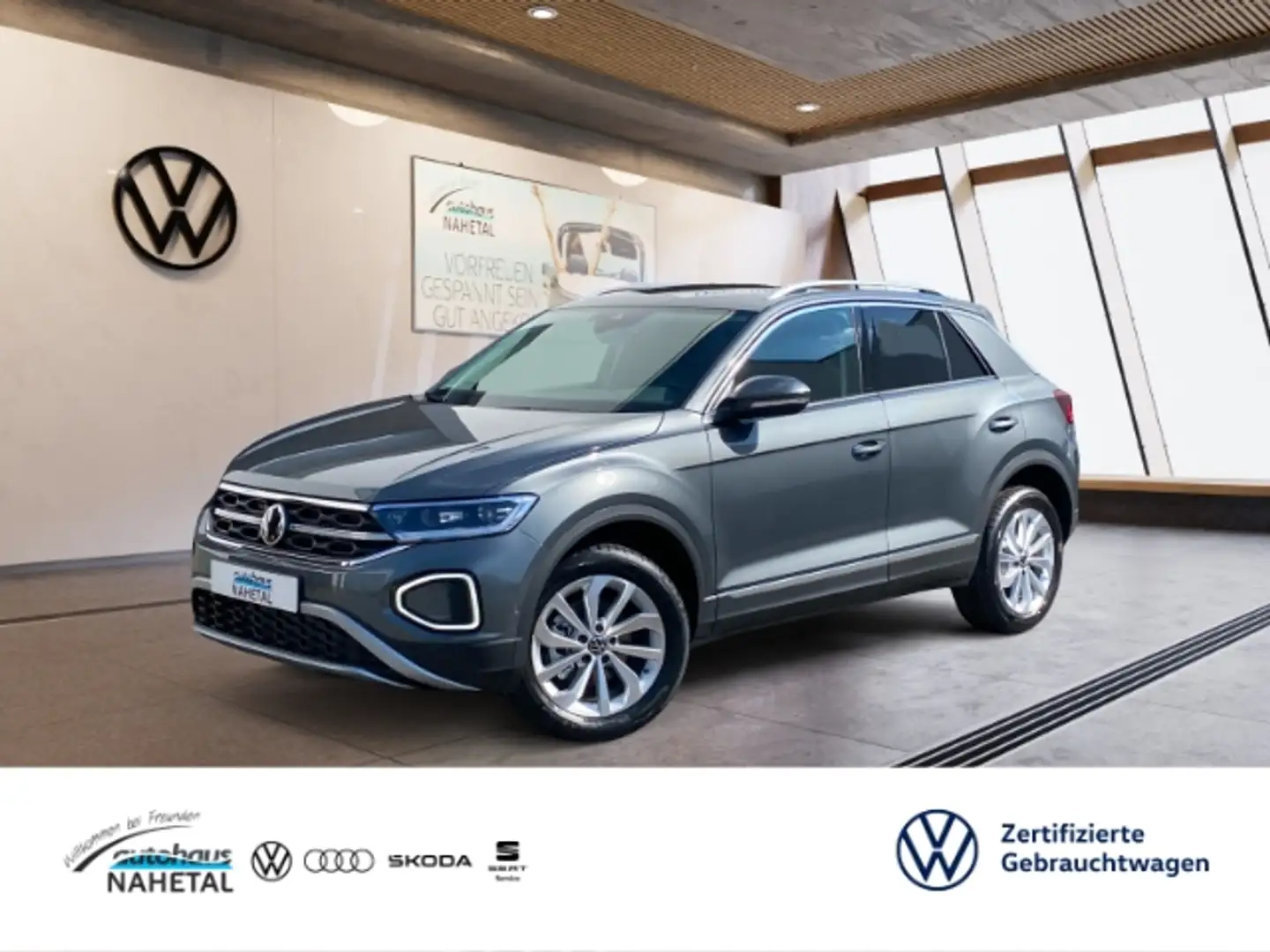 Volkswagen T-Roc Style 1.5 TSI MATRIX LED AHK RÜFA NAVI SHZ BUSINES Grigio - 1