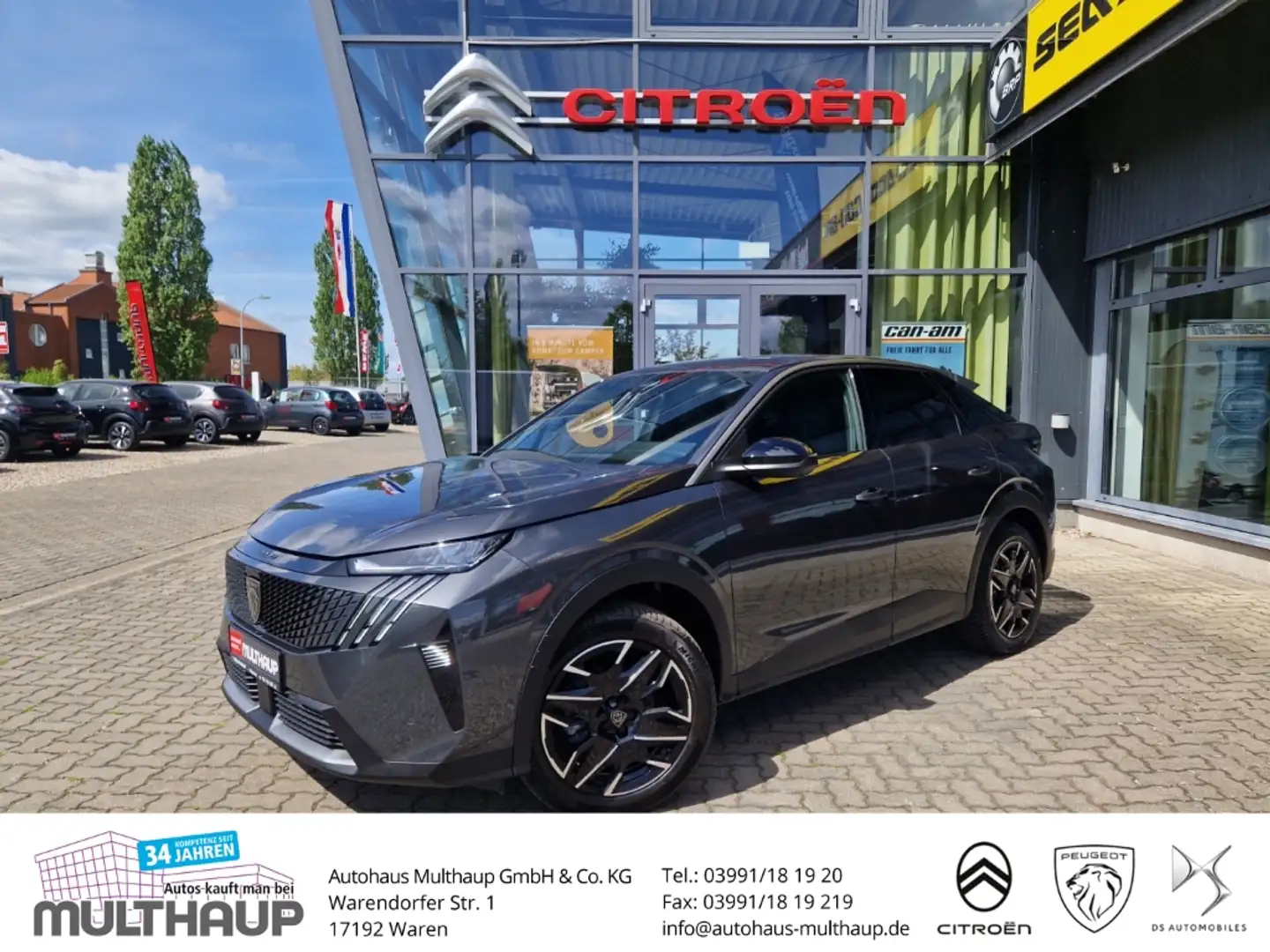 Peugeot 3008 Hybrid 136 Allure LED SHZ 360 Kamera Navi Grau - 1