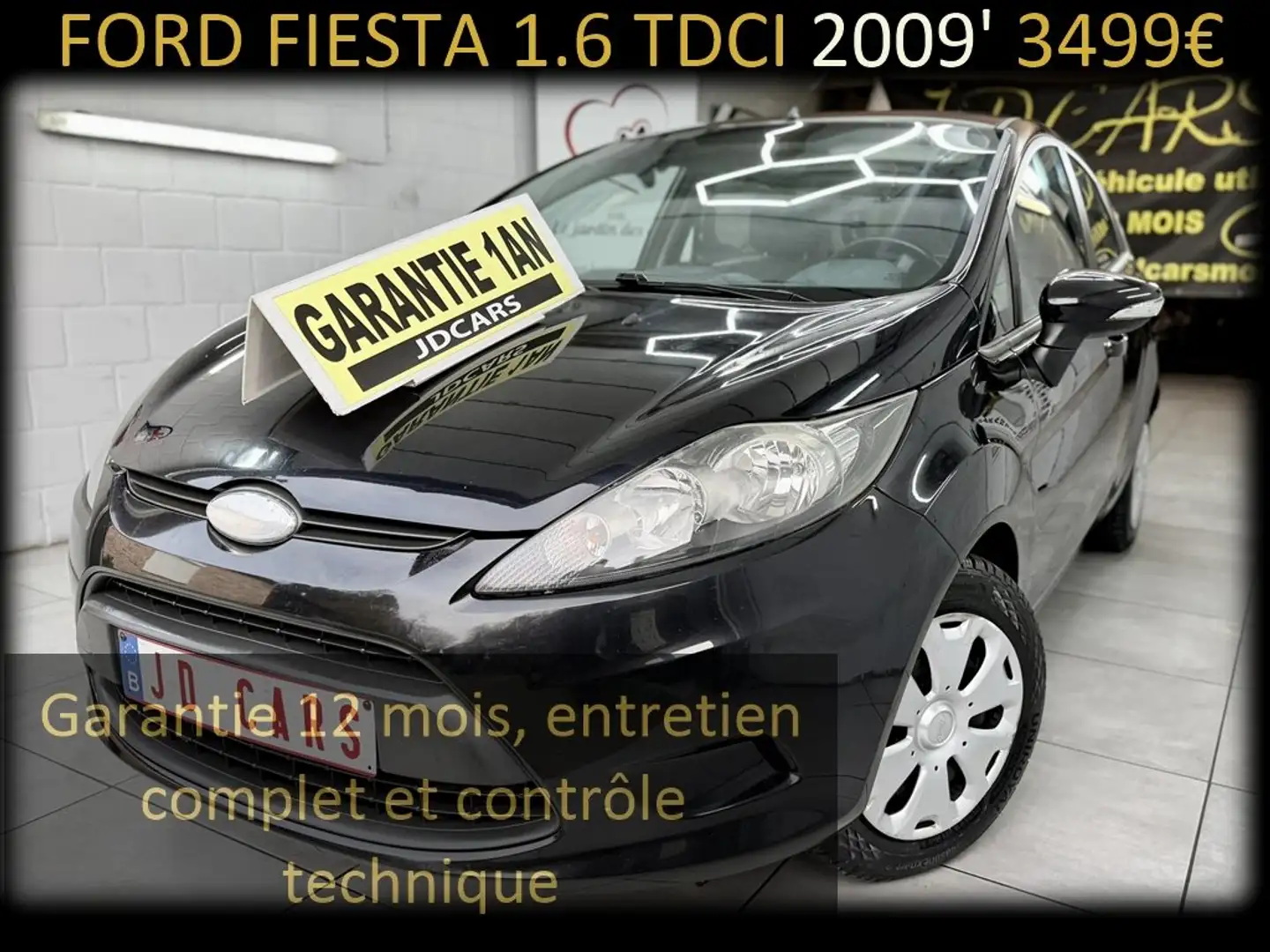 Ford Fiesta 1.6 TDCI ECONETIC‼️GARANTIE 1 AN CTOK‼️ Noir - 1