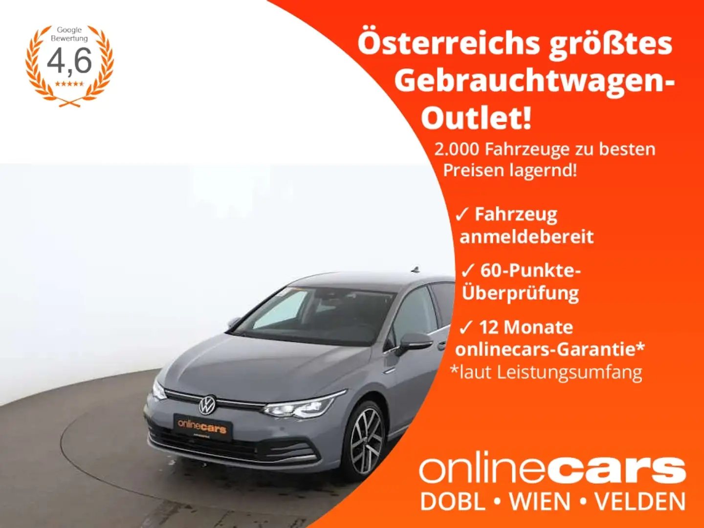 Volkswagen Golf VIII 1.5 eTSI Style Aut MATRIX RADAR NAVI Grau - 1