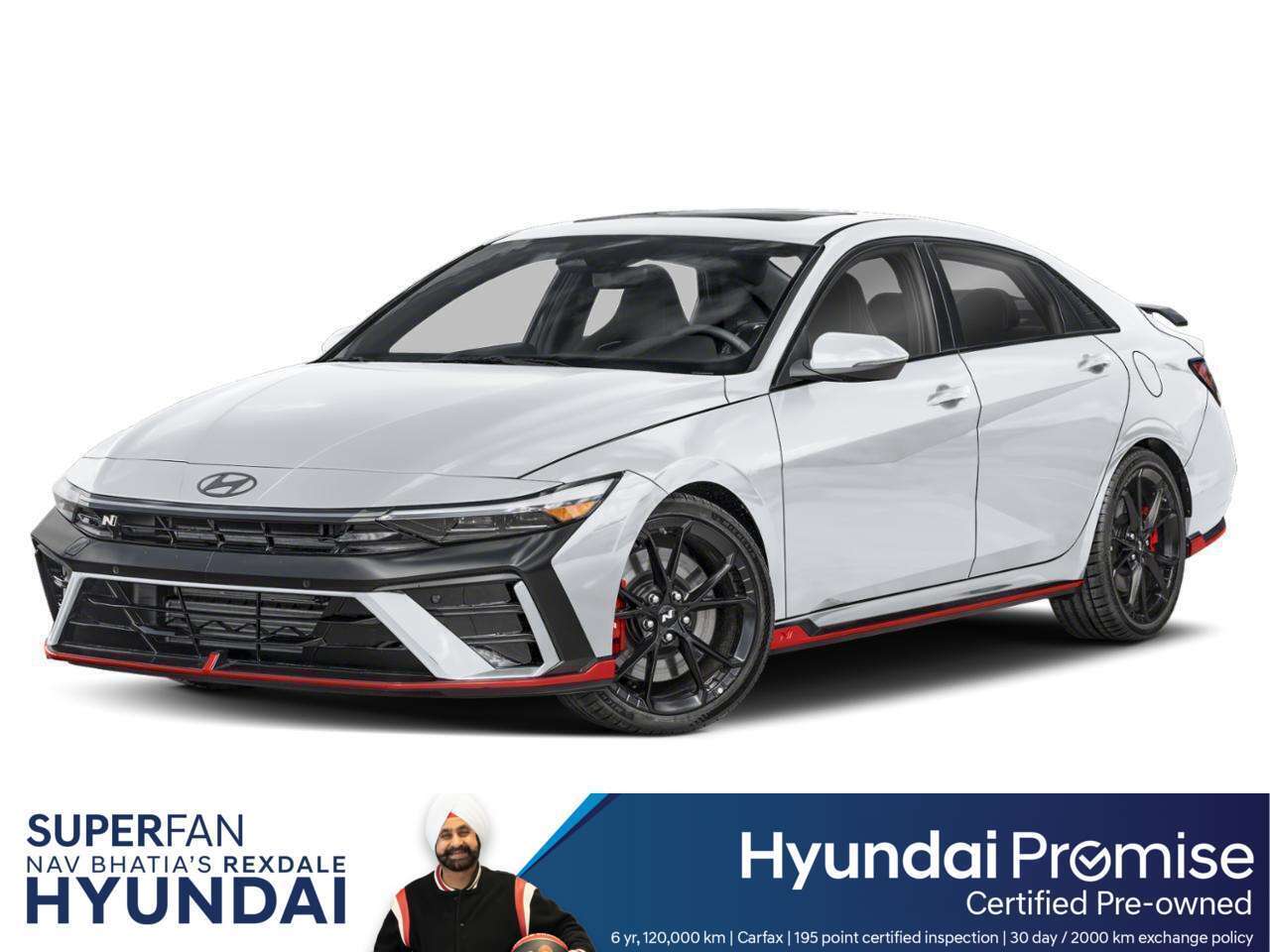 White 2025 Hyundai Elantra N Sedan Front-Wheel Drive 8-Speed Dual Clutch