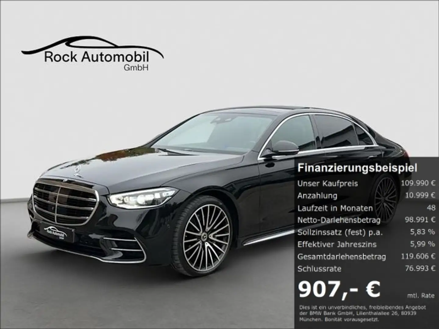 Mercedes-Benz S 400 d 4M L AMG 4D 499 € p.M. NP 204t € Noir - 1