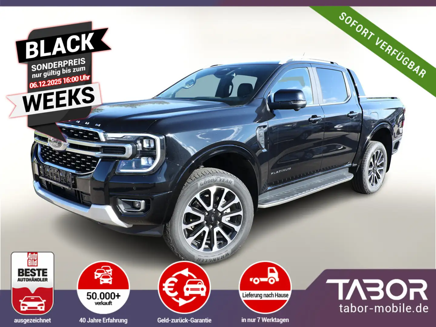 Ford Ranger DoKa 3.0 Ecoblue Aut. Platinium UVP-27%* Schwarz - 1