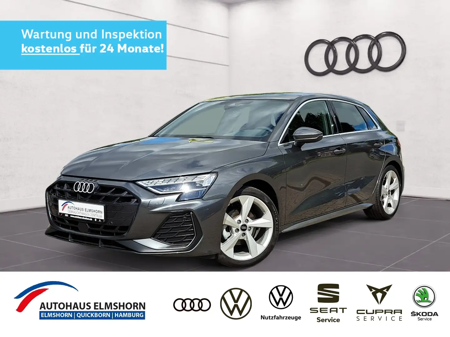Audi A3 Sportback S line 35 TDI S tronic PANO APP MATRIX Gris - 1