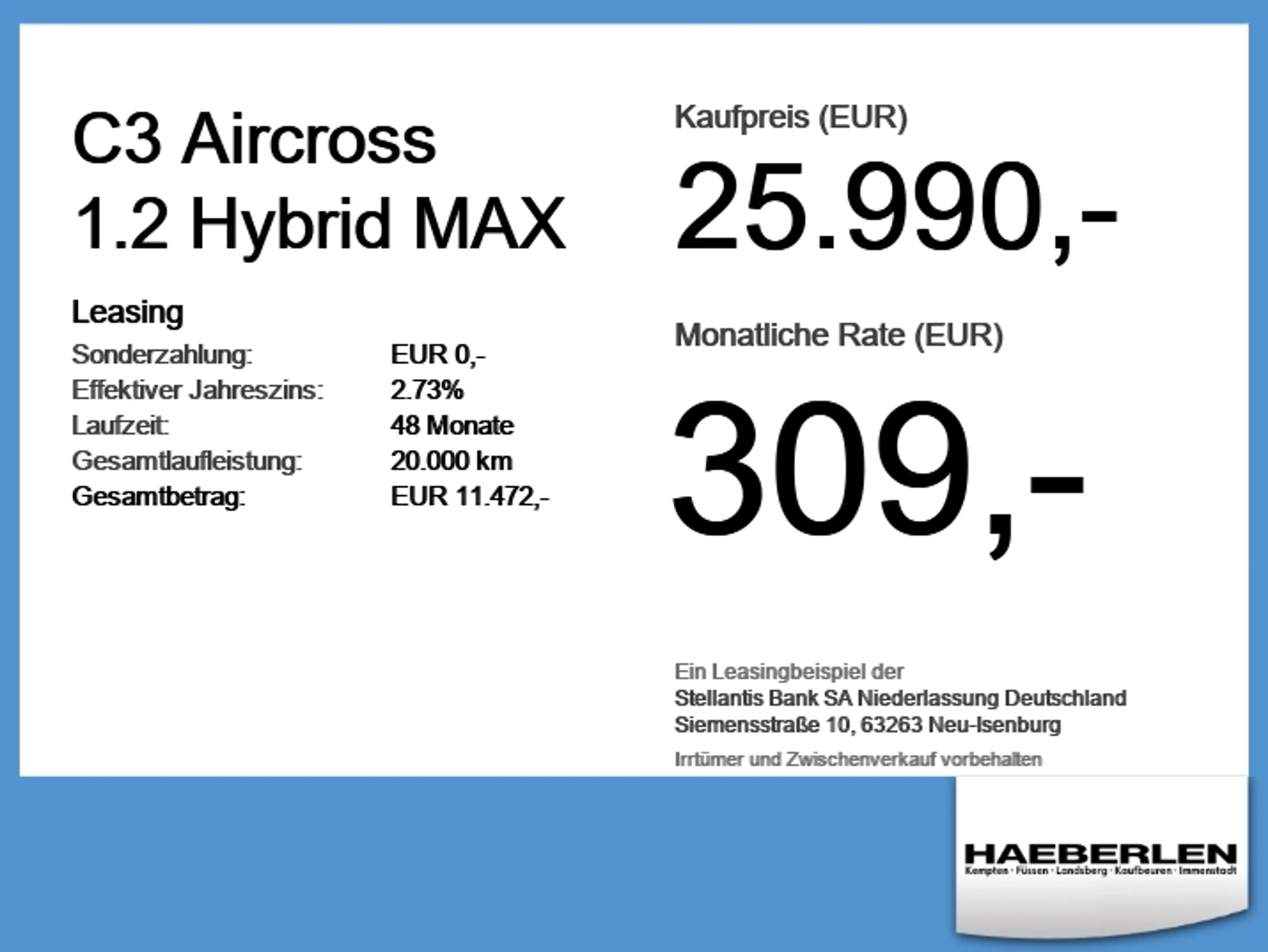 Citroen C3 Aircross 1.2 Hybrid MAX LED+Navi+SHZ+Winterp. — photo 6
