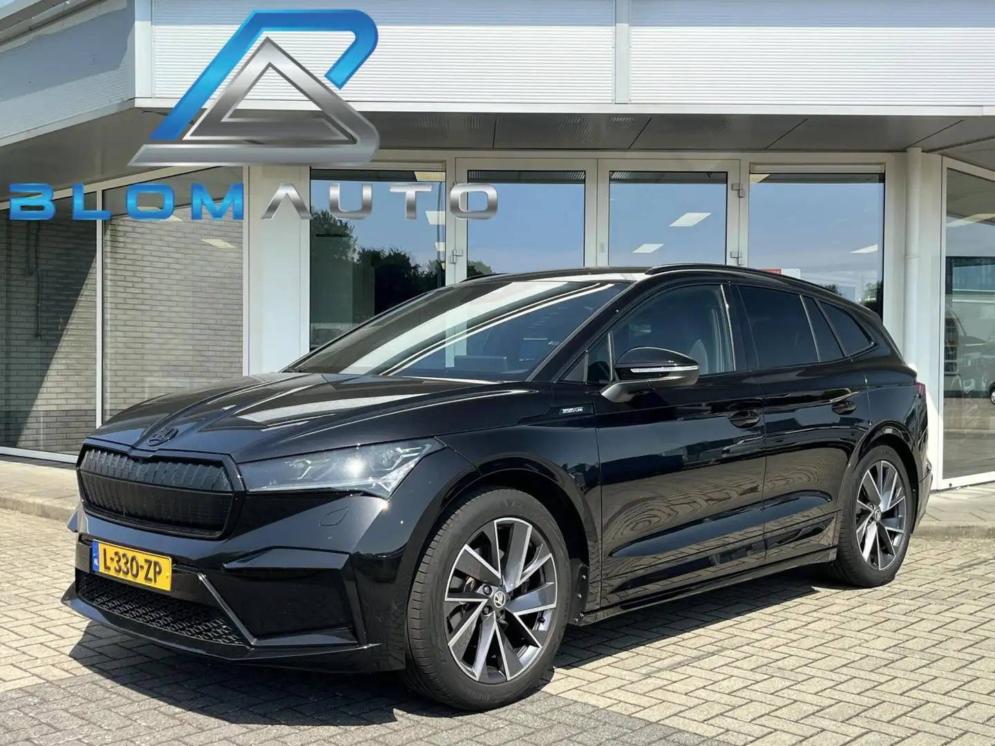 Skoda Enyaq iV Sportline TREKHAAK+ACC+CARPLAY+EL. A-KLEP Zwart - 1