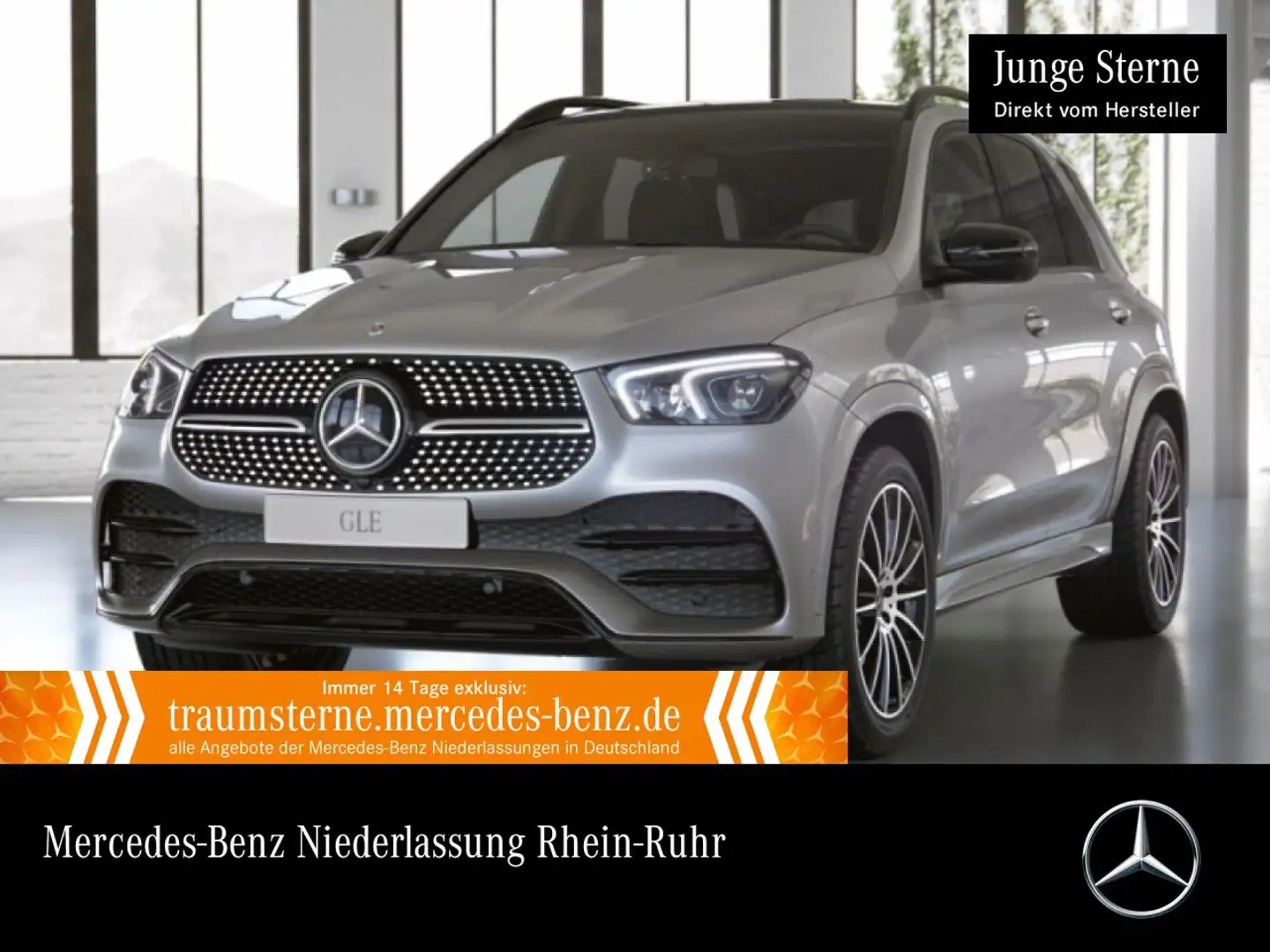 Mercedes-Benz GLE 350 de 4M AMG+NIGHT+PANO+360+LED+21"+SPUR+9G Silber - 1