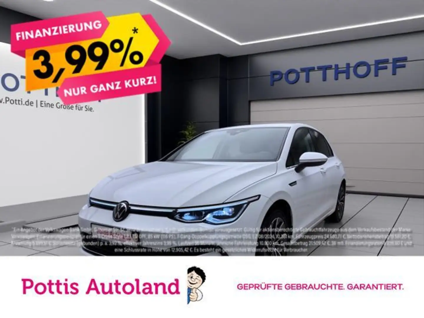 Volkswagen Golf 1.5 eTSI DSG STYLE NAVI KAMERA LED+ SITZHZG Weiß - 1