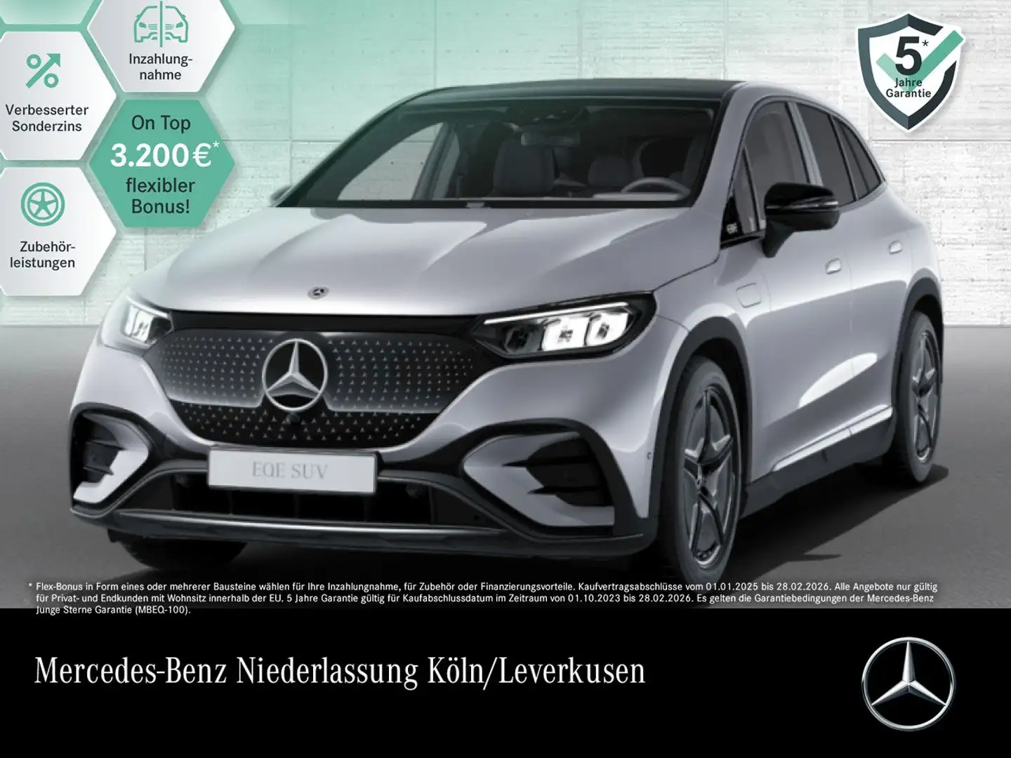 Mercedes-Benz EQE SUV EQE 300 AMG+NIGHT+PANO+360+LED+TOTW+KEYLESS Silber - 1