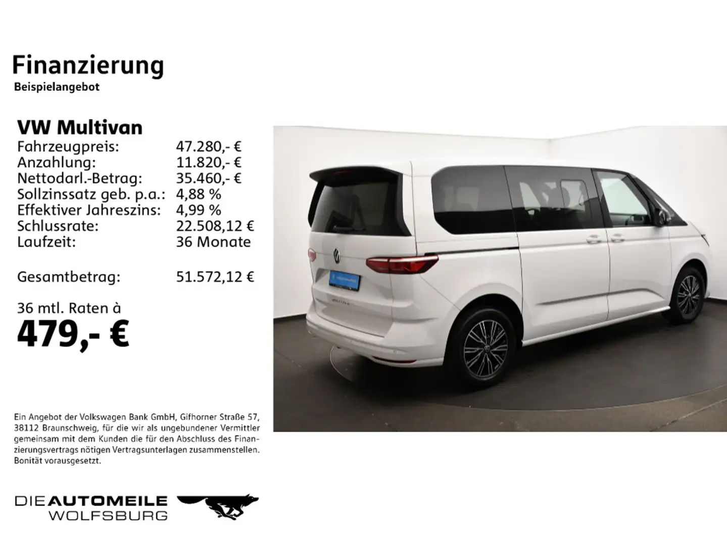 Volkswagen T7 Multivan T7 Multivan KÜ 2.0 TSI DSG AHK/ACC/Multilenk Weiß - 2