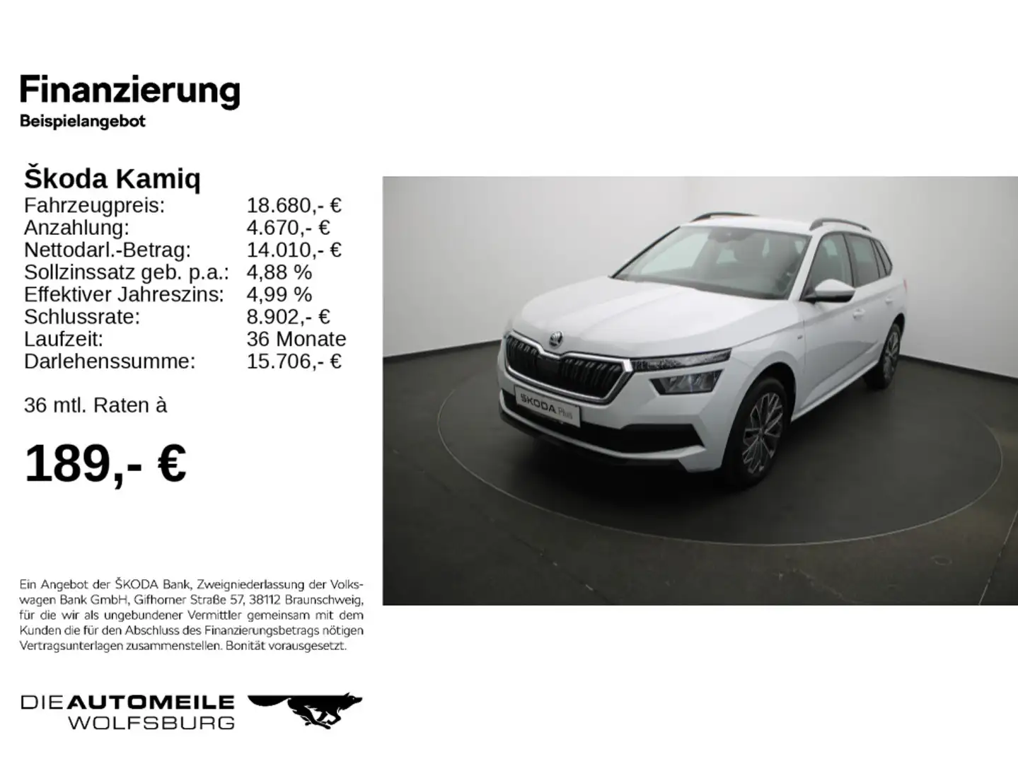 Skoda Kamiq 1.0 TSI Clever Lenkradhzg/LED/Tempo Blanc - 2