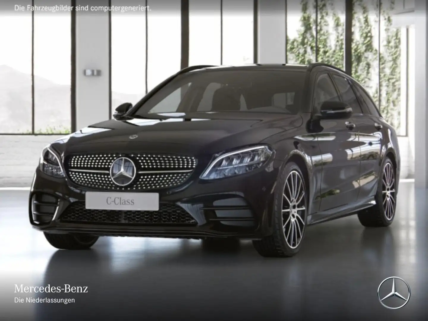 Mercedes-Benz C 400 T 4M AMG+NIGHT+LED+BURMESTER+KAMERA+19"+SPUR Noir - 2
