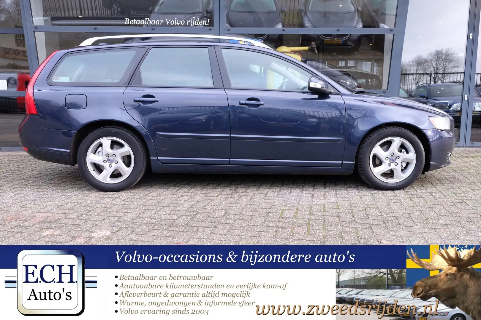 Volvo V50 D2 115 pk Limited Edition, Dealer onderhouden, Lee Blauw - 2