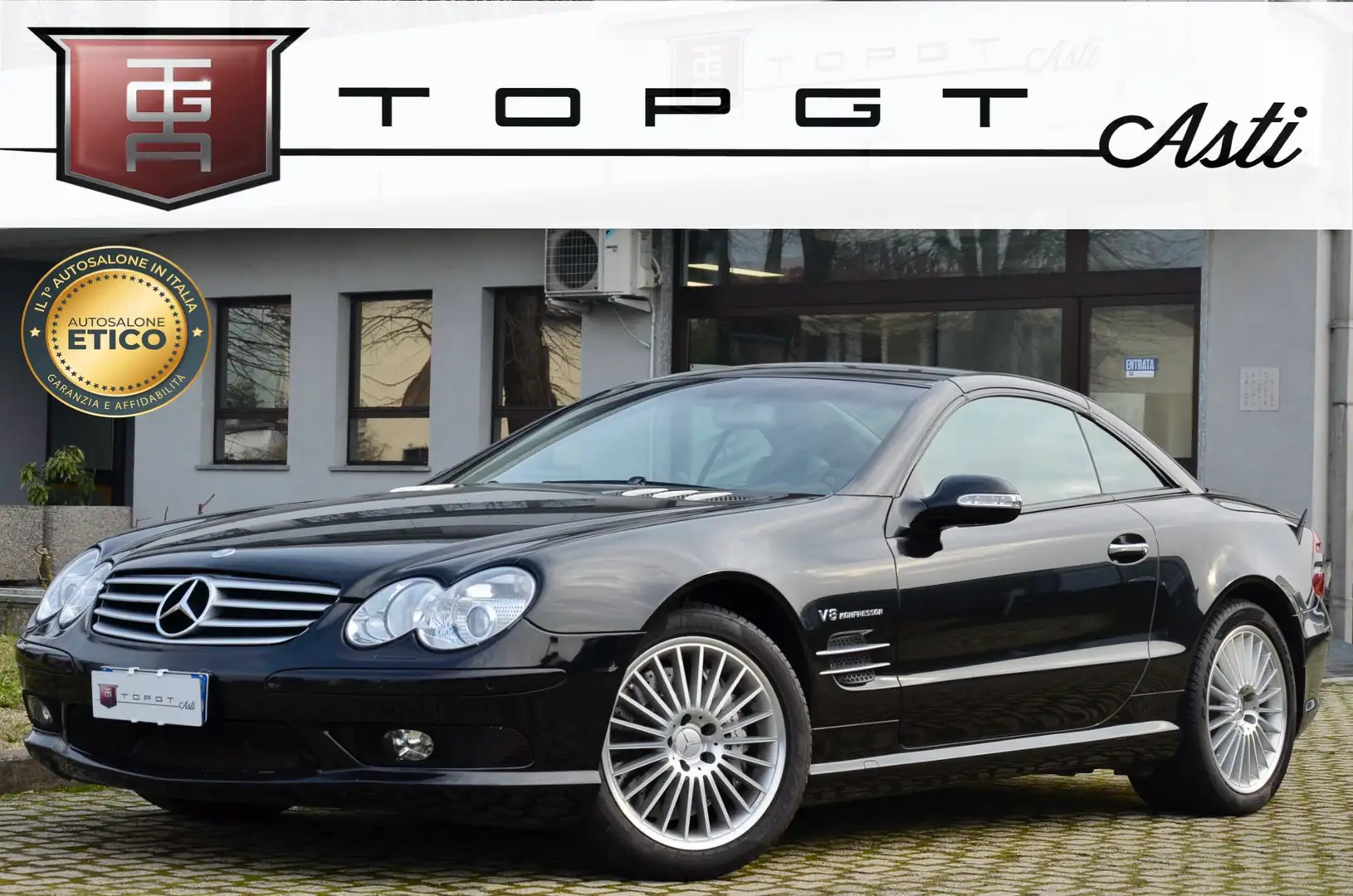 Mercedes-Benz SL 55 AMG SL 55 k AMG 500cv ASI , PERFETTA , UFF ITALIANA Noir - 1