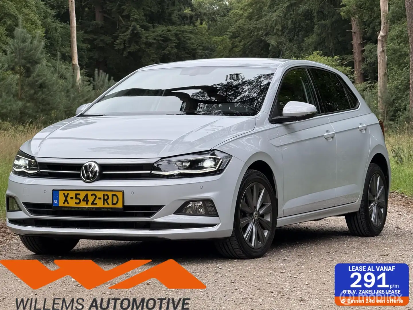 Volkswagen Polo 1.0 TSI Highline Silver White-DSG-LED Wit - 1
