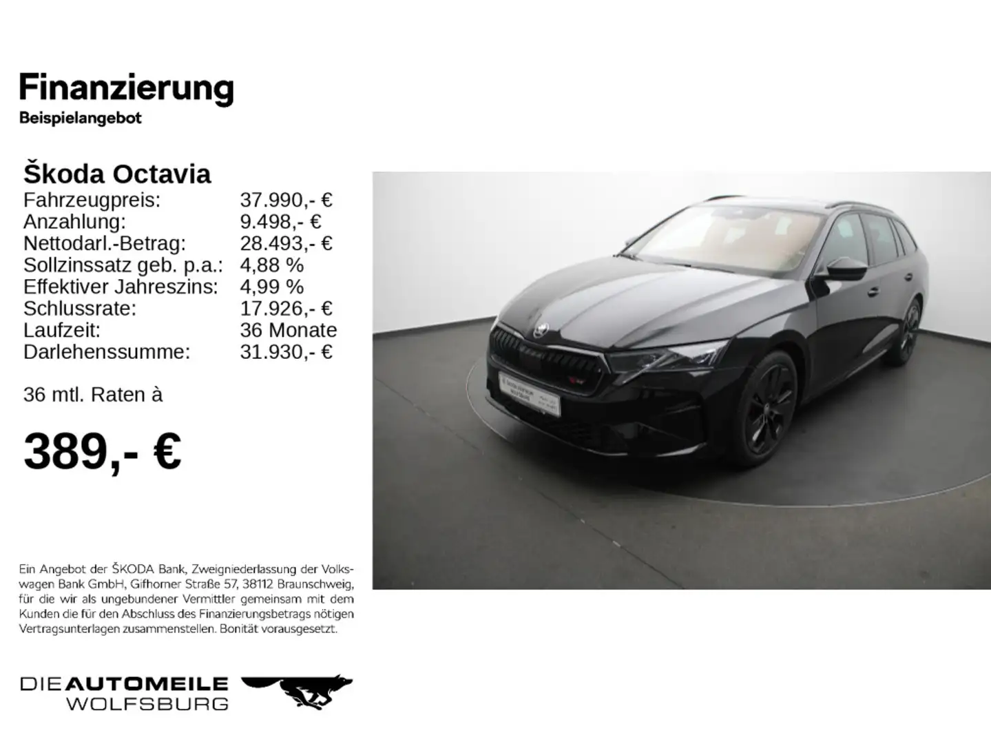 Skoda Octavia OCTAVIA COMBI RS 2.0 TSI DSG Schwarz - 2