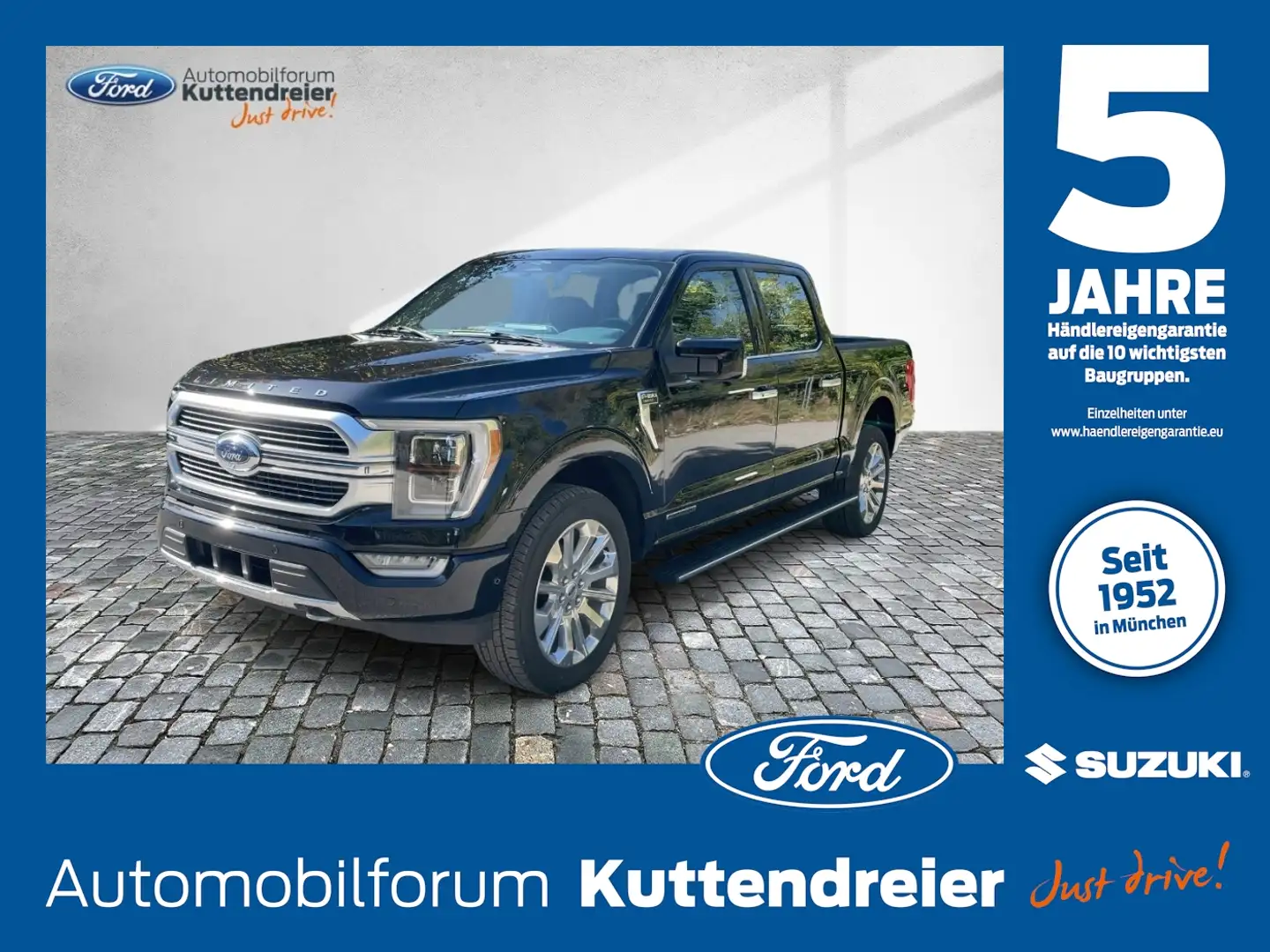Ford F 150 F150 Limited 3.5L V6 Hybrid 3,5T-AHK*Voll*Trittbr Noir - 1
