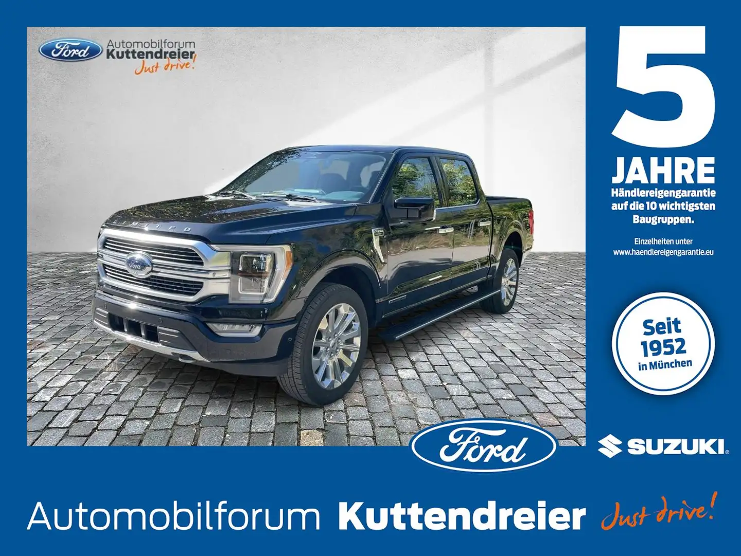 Ford F 150 F150 Limited 3.5L V6 Hybrid 3,5T-AHK*Voll*Trittbr Noir - 1